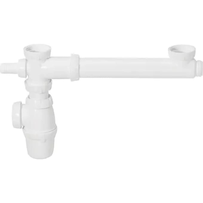 Wirquin Dubbele Spoelbaksifon Ø40mm