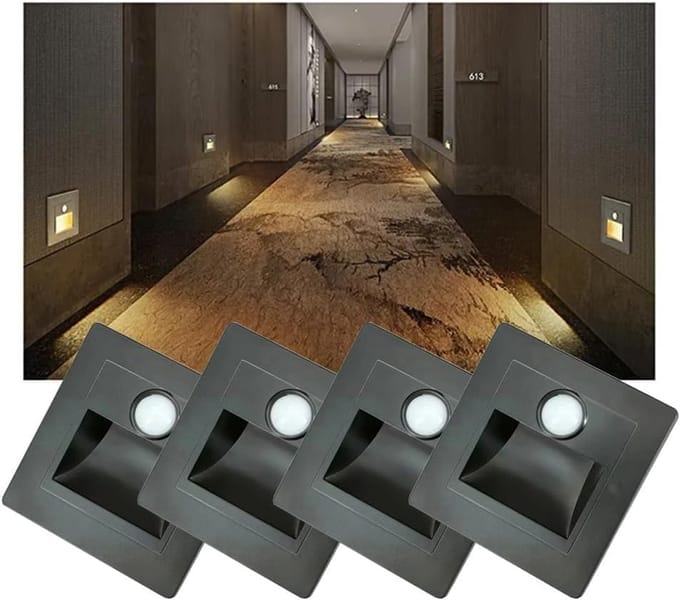 Bewegingssensor Led Staplicht voor Trap - 4 Stuks - Indoor Verlichting