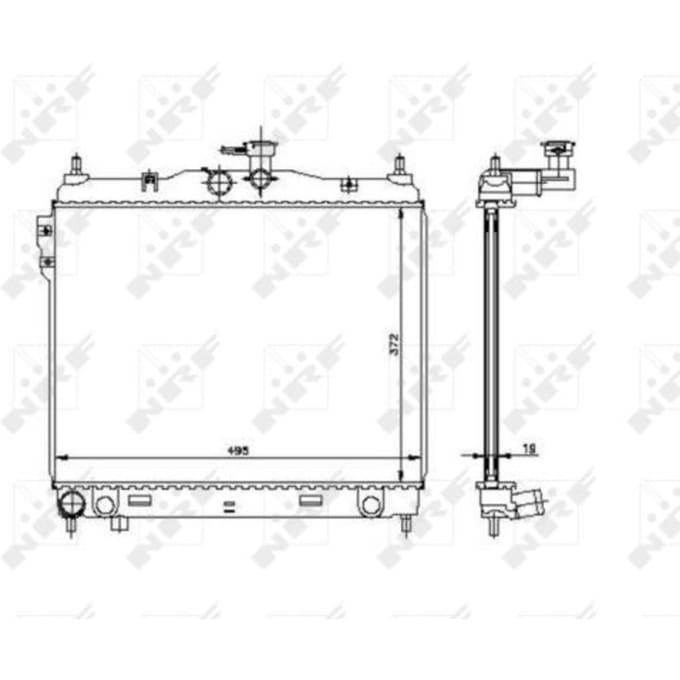 Radiator, motorkoeling NRF 53361