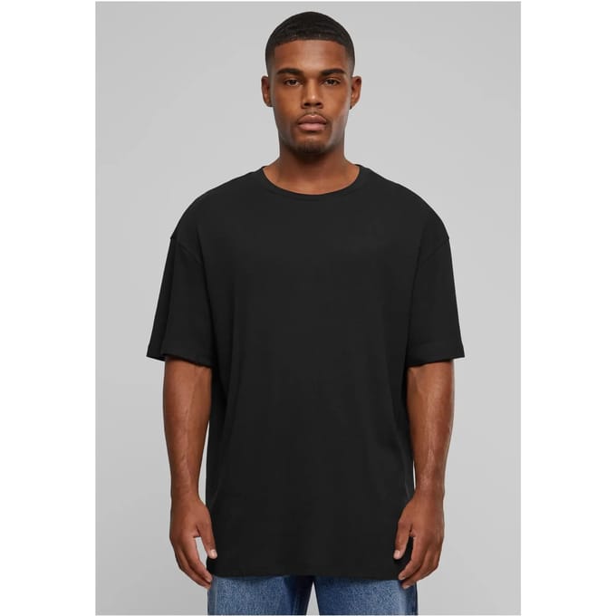 Urban Classics - Organic Oversized Rib Heren T-shirt - S - Zwart