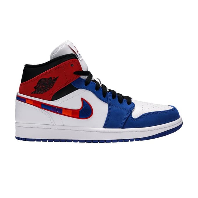 Jordan 1 Mid Multi-Color Swoosh 42.5 blue