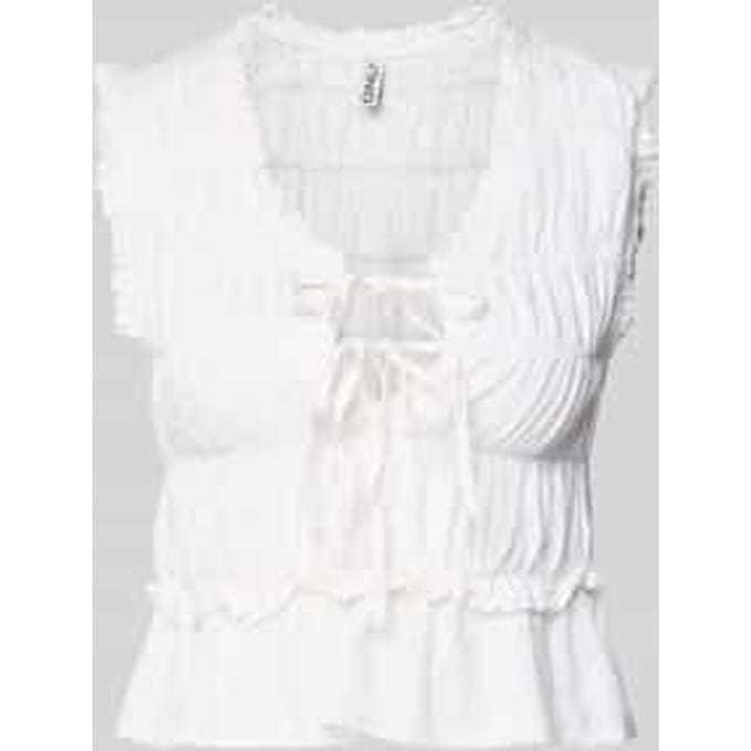 regular fit blousetop van mix van viscose en linnen model 'GOA'