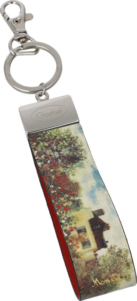 Goebel - Claude Monet | Sleutelhanger Het kunstenaarshuis | Kunstleer - 16cm