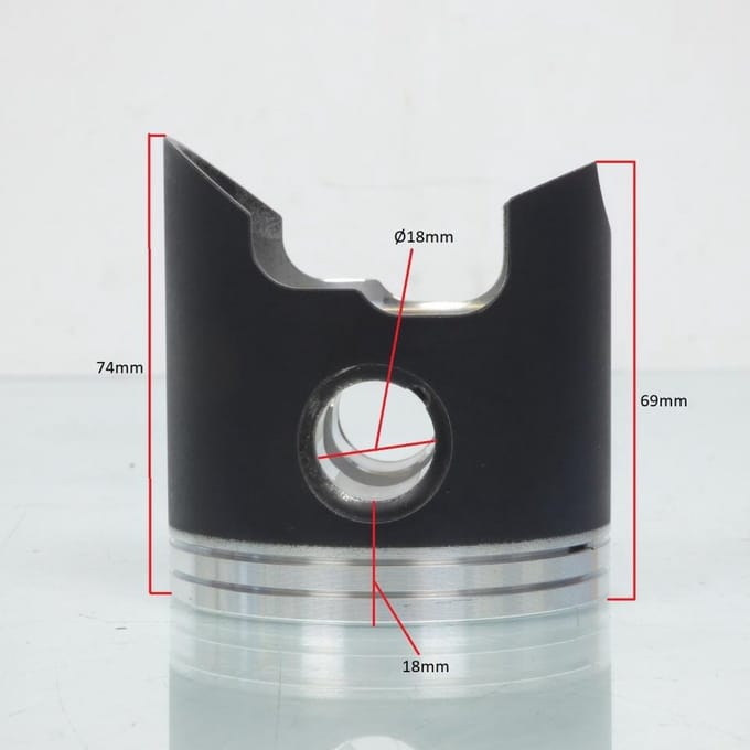 Piston moteur Wossner Ø71.93mm pour moto KTM 300 EXC 1996 à 2003 8017DA Neuf
