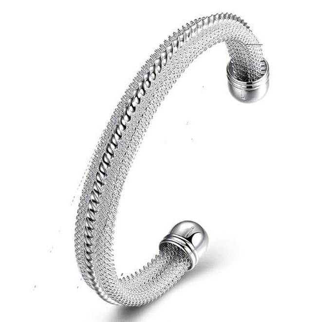 N3 Collecties 925 Sterling Zilver Geweven Bangle Armband Voor Vrouwen