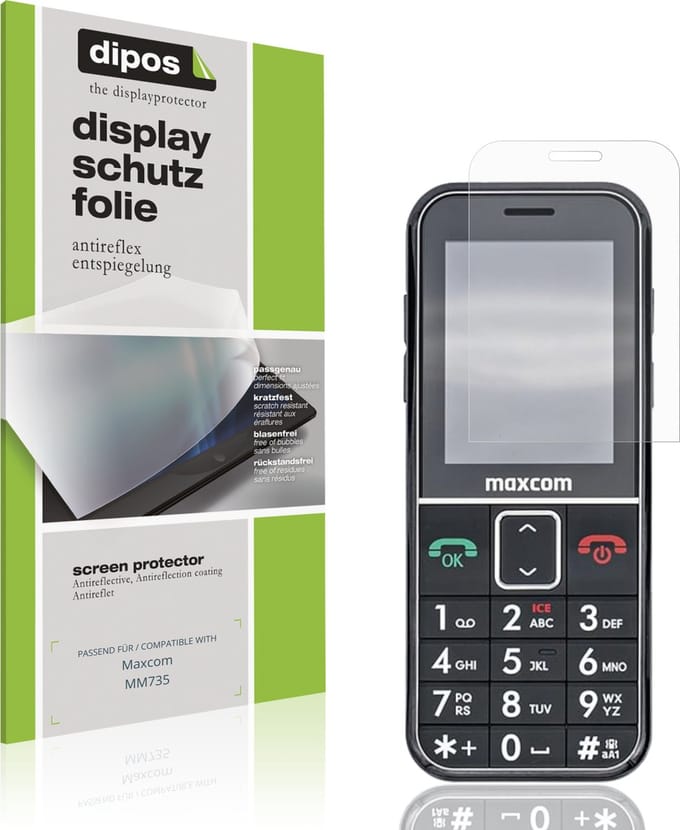 dipos – 4x Matte Beschermfolie geschikt voor Maxcom MM735 | Krasbestendige & antireflecterende Screenprotector Ultra-Thin