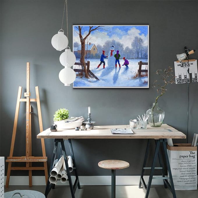 Peinture de diamant carrée complète, décoration de maison, autocollants muraux faits à la main, cadeau Full Square 20X30CM gray