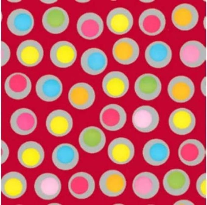 Rood Inpakpapier met Stippen – 50 cm × 200 m – 70 g/m² Gecoat
