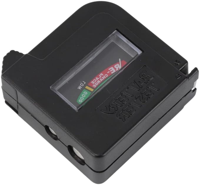 Batterij Tester - Capaciteit Meter - Batterijen Controleren - Digitaal Display - Universeel - Zwart