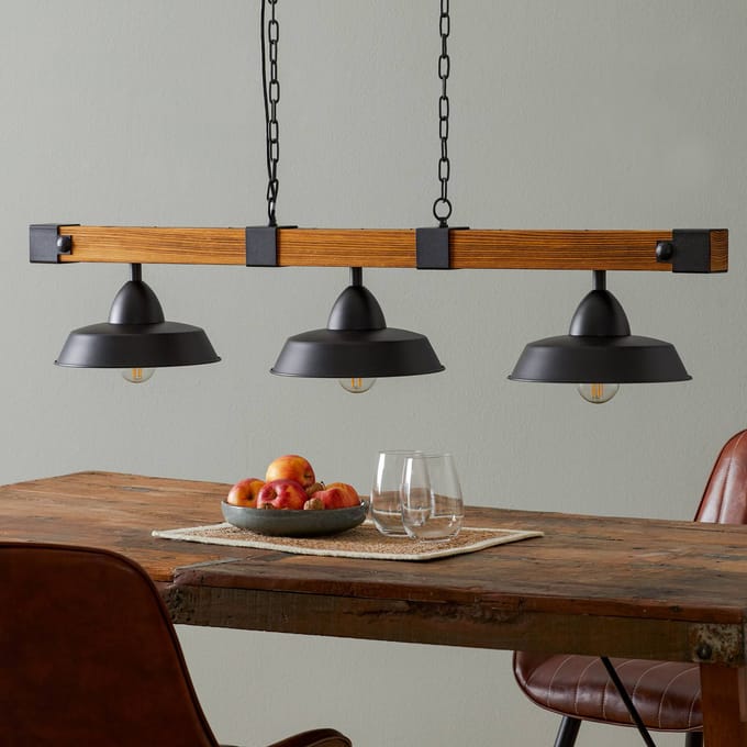 EGLO Hanglamp Oldbury in rustieke look