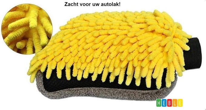 *** Auto Handschoen - Auto Wassen Cleaning - Schoonmaak Handschoen - Wassen Microfiber Handschoen - van Heble® ***