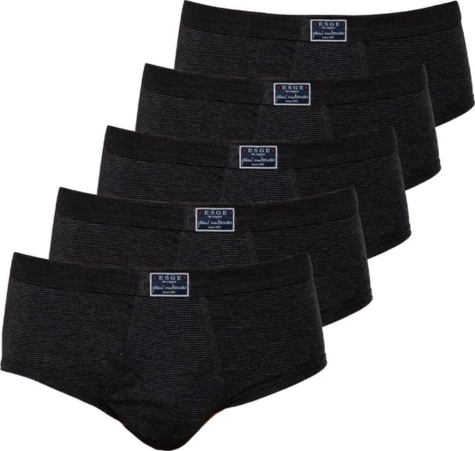 ESGE Heren Slip met voorsluiting 5 pack- Fijnrib Jeans