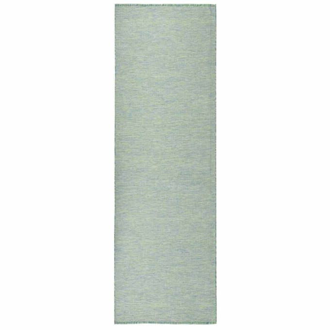 vidaXL - Buitenkleed - platgeweven - 80x250 - cm - turquoise