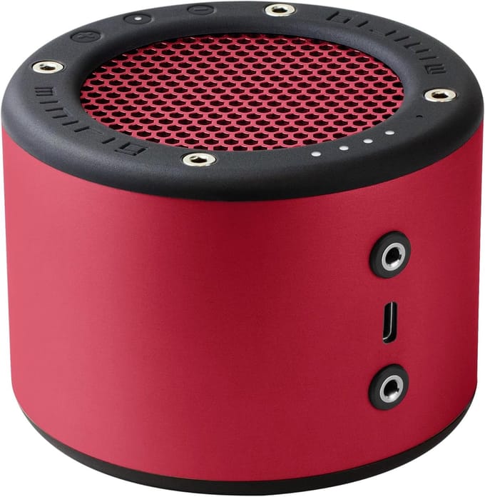 Draagbare Luidspreker - Bluetooth Speaker - Muziek Luisteren - 50 Watt Vermogen - 10x10x7 cm - Rood