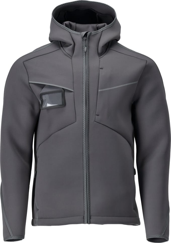 Mascot Customized Softshell jas met capuchon 22086-662 - steengrijs - 2XL