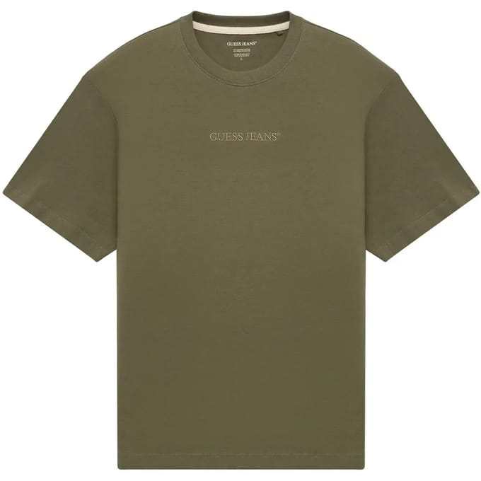 Guess Jeans Verde Katoenen T-shirt voor Mannen