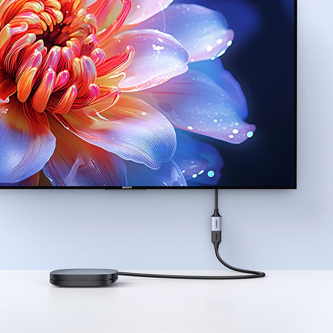 Ugreen HD165 - HDMI-Verlengkabel - 8K 60Hz - 15cm - Grijs