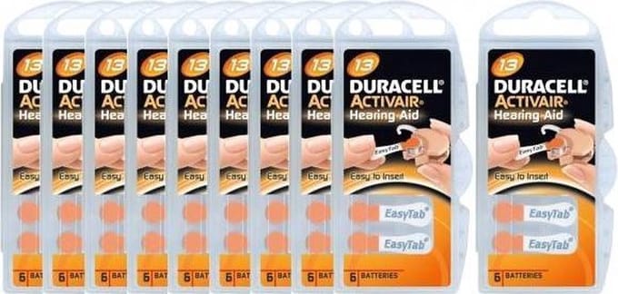 Duracell PR48 DA13 Knoopcel voor Hoortoestellen - 60 Stuks