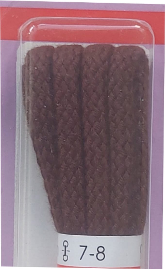 Ronilux Veter - Middel Bruin - Rond - Koord Veters - Lengte 90 cm - Dikte 4 mm - Schoenveter