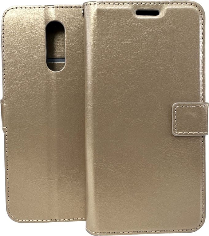 Bookcase Geschikt voor: Nokia 3.2 - Goud - portemonnee hoesje