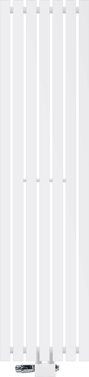 Badkamerradiator Stella 370x1400 mm wit met universele aansluitset