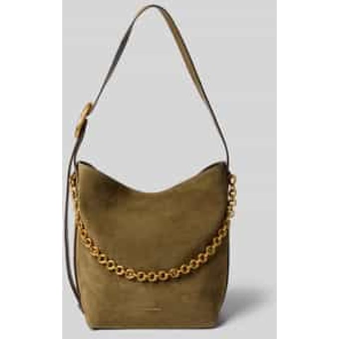 Handtas in leer met labelapplicatie model 'NOLITA'