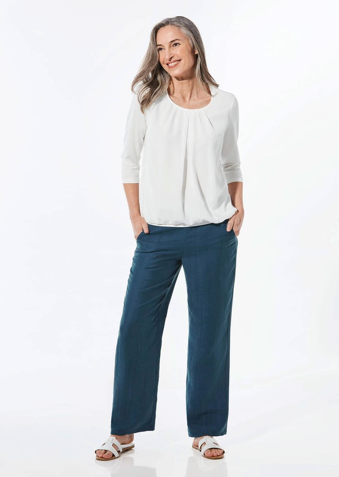 Goldner Culotte Elegante stoffen broek met gedeeltelijk elastische tailleband