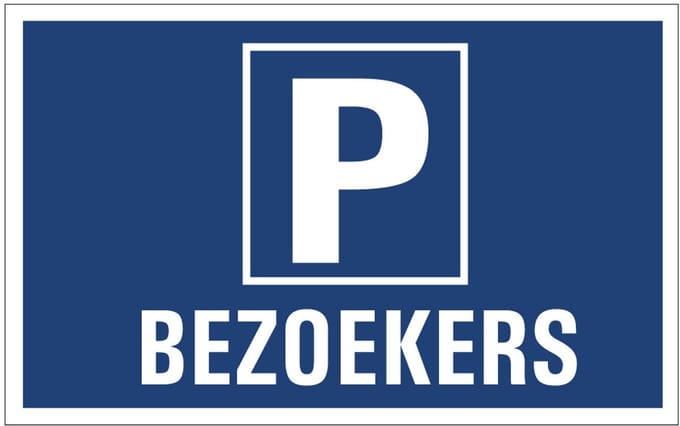 Parkeren bezoekers sticker 400 x 250 mm