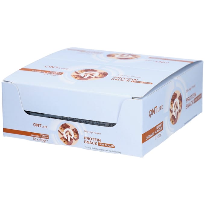 QNT Protein Snack (12x60g) Peanut Caramel - Repen - Eiwit Repen