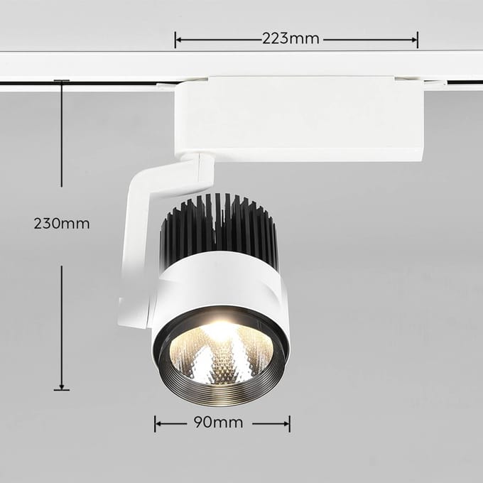 Trio Lighting LED railspot Radiator voor DUOline, mat wit, CCT