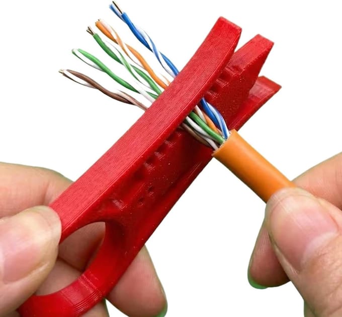 Striptang Draden - Kabelsplitser Gereedschap - Netwerk Installatie - Ergonomische Grip - Compact Formaat - Rood