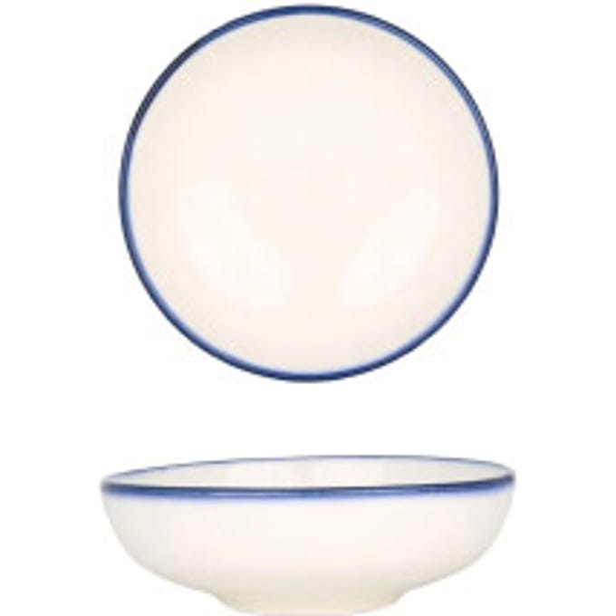 Bonna Serveerschaal - Linea Blue - Porselein - 10 cm - set van 2