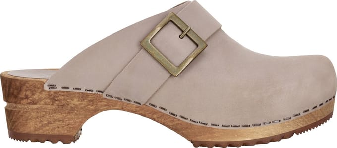 Sanita Dames Open Klomp Wood-Urban Open Grey