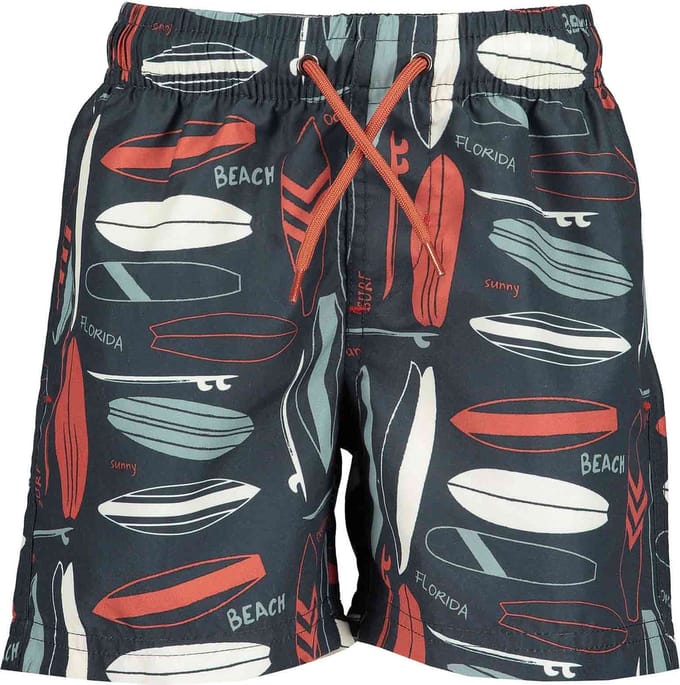 Blue Seven - jongens zwembroek - surfplanken blauw