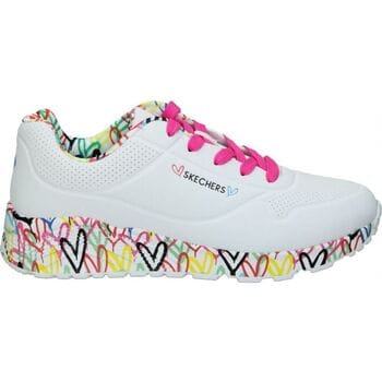 Skechers Uno Lite Meisjes Sneakers - Wit/Multicolour