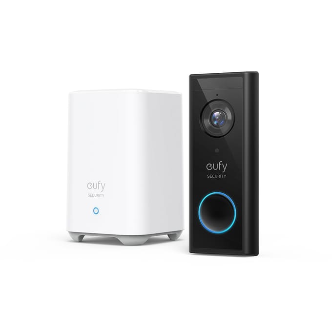 Eufy Security Videodeurbel Draadloos 2k Hd-resolutie Op Batterij Met Homebase 2 Zwart/wit