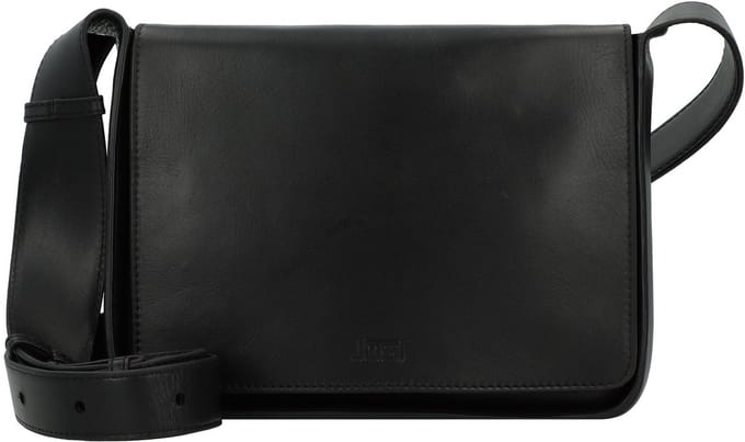 JOST Leren Schoudertas Arva Shoulder Bag Black Zwart