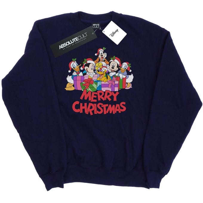 Disney Heren Mickey Mouse en vrienden Kerstmis Sweatshirt (Marineblauw)