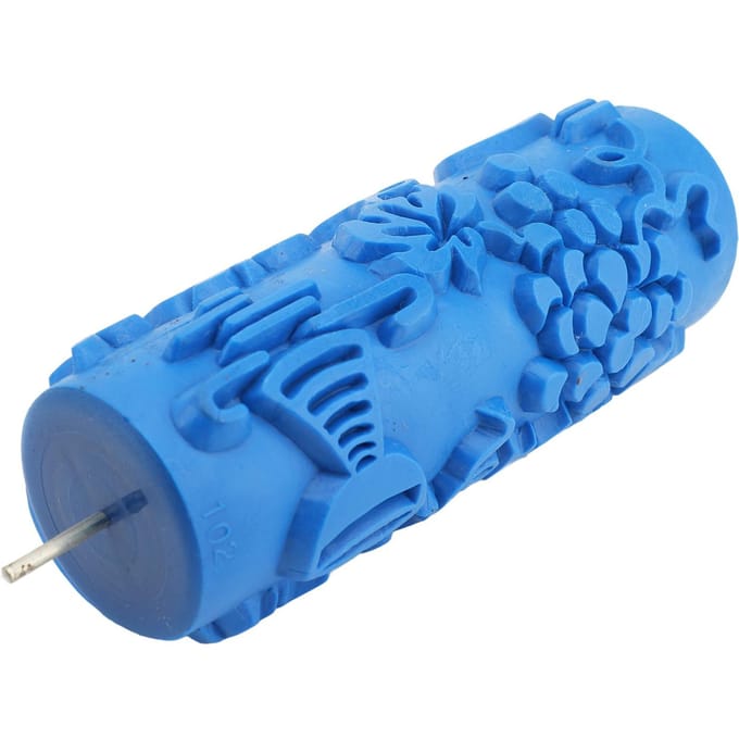 Textuurroller Gereedschap Wasbaar Herbruikbaar Rubber Decoratief Kunst Textuurroller Sleeve voor Schilderen 101Y 102Y blue