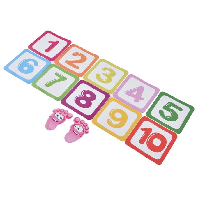 Spelvloersticker Klassiek Nummer Milieubescherming PVC Waterdicht Nummer Spelsticker pink