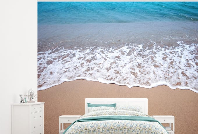 Behang - Fotobehang Water - Golf - Strand - Breedte 275 cm x hoogte 220 cm