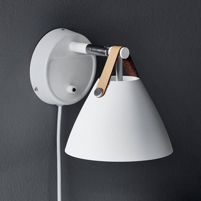 DFTP by Nordlux Wandlamp Strap met leren riem, wit