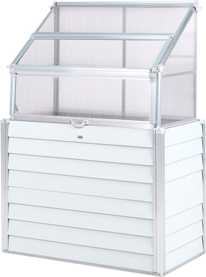 BELIANI NOVOLI - Balkonkas - Gebroken wit - Aluminium