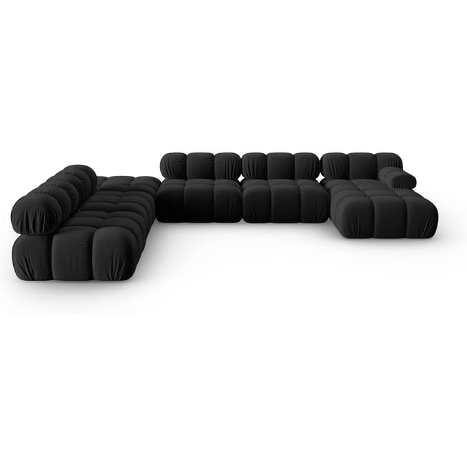 Modulaire-U-bank Tropea links velvet | Milo Casa
