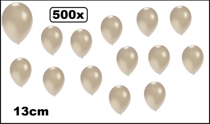 500x Mini ballonnen metallic zilver 5 inch(13cm).