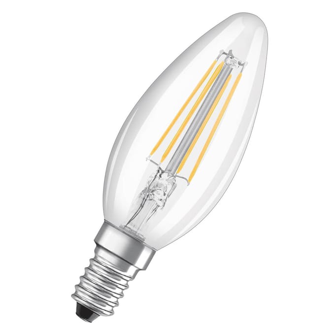 Osram Ledfilamentlamp Kaars - D3,5cm - Warm Wit - E14 - 4w - 3 Stuks