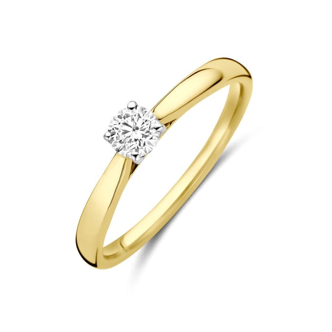 14K Bicolor Gouden Ring Lab Grown Diamant 0.25ct H SI – 4209122