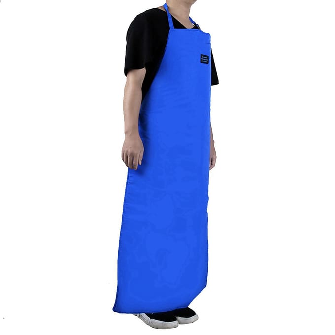 Veiligheid CryO Schort Cryogeen Ultra Lage Temperatuur Schort Stikstof Beschermend Blauw(90*70cm) blue