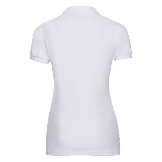 Russell Dames/dames Stretch Short Sleeve Polo Shirt (Wit)