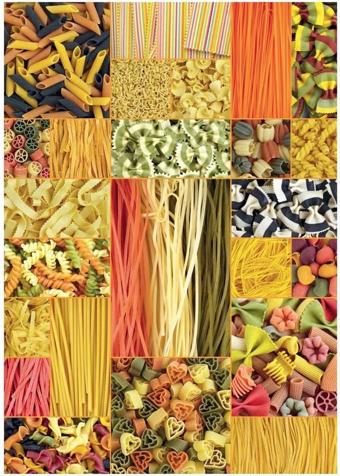 1000-Delige Puzzel van Pasta - Kwaliteit Legpuzzel